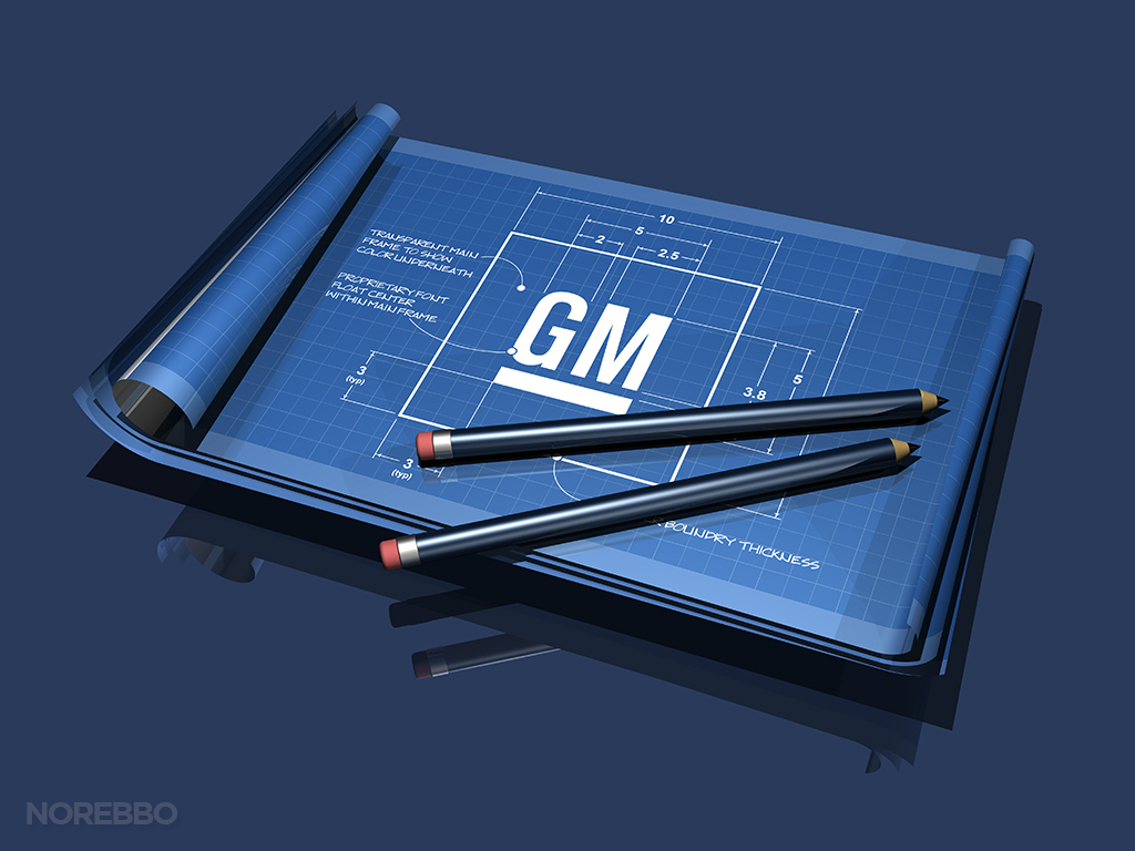 Stock illustrations featuring the GM  General Motors  logo 