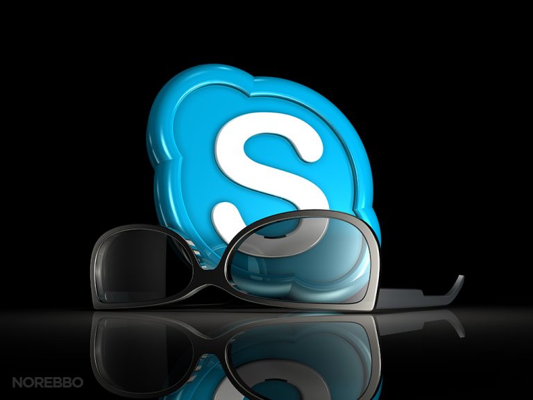 skype logo 3d