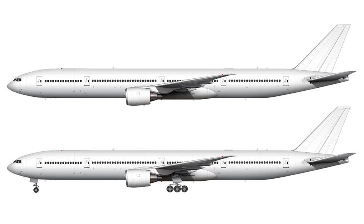 Boeing 777-300 Blank Illustration Templates – Norebbo