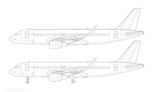 Airbus A320 blank illustration templates – Norebbo