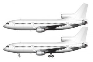 Lockheed L-1011-500 blank illustration templates – Norebbo