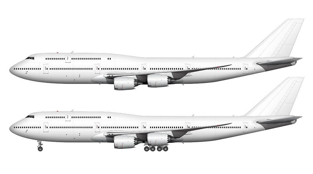 Boeing 7478i blank illustration templates Norebbo