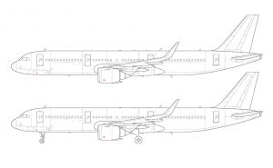 Airbus A321 NEO blank illustration templates – Norebbo