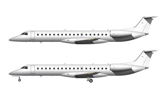 Embraer ERJ-145 blank illustration templates