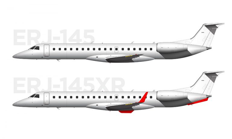 Embraer ERJ-145 blank illustration templates – Norebbo