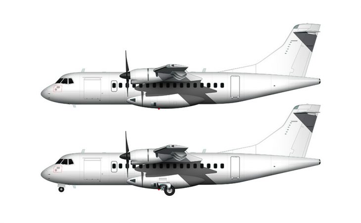 ATR 42 blank illustration templates – Norebbo