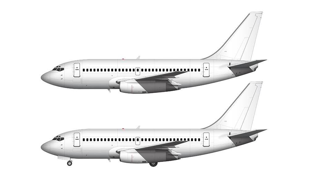 Boeing 737200 blank illustration templates Norebbo