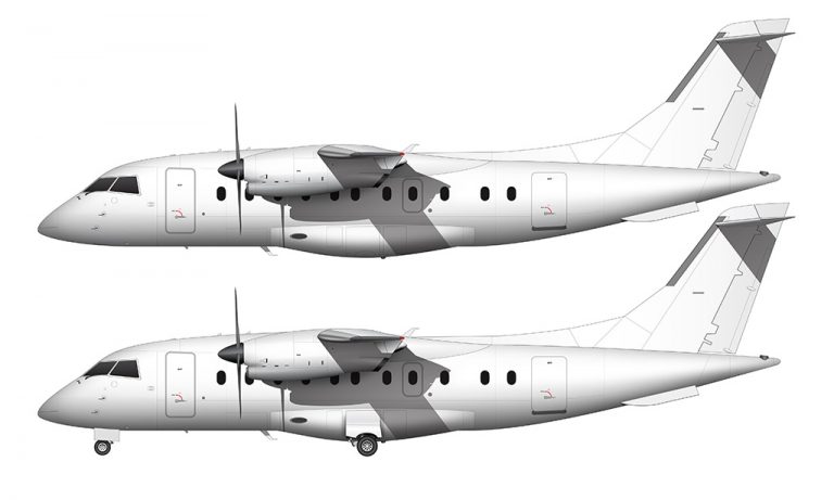 Dornier 328-110 blank Illustration templates