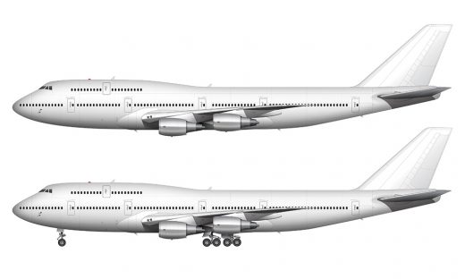 Boeing 747-300 blank illustration templates – Norebbo