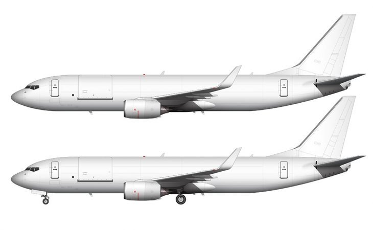 Boeing 737-800BCF blank illustration templates – Norebbo