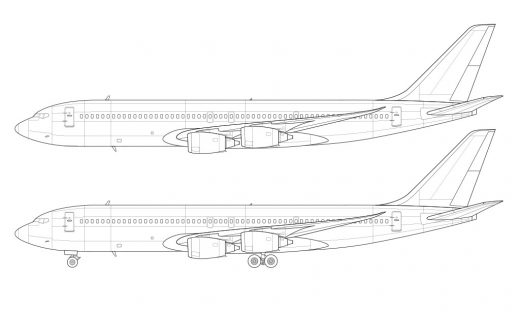 Boeing 707 MAX blank illustration templates – Norebbo