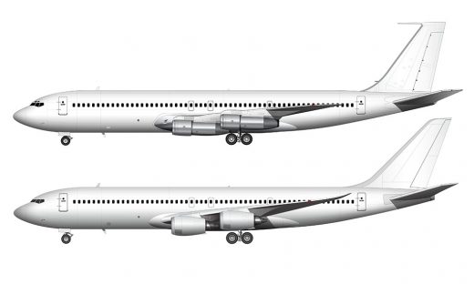 Boeing 707 MAX blank illustration templates – Norebbo