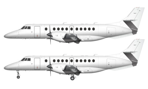 British Aerospace Jetstream 41 blank illustration templates