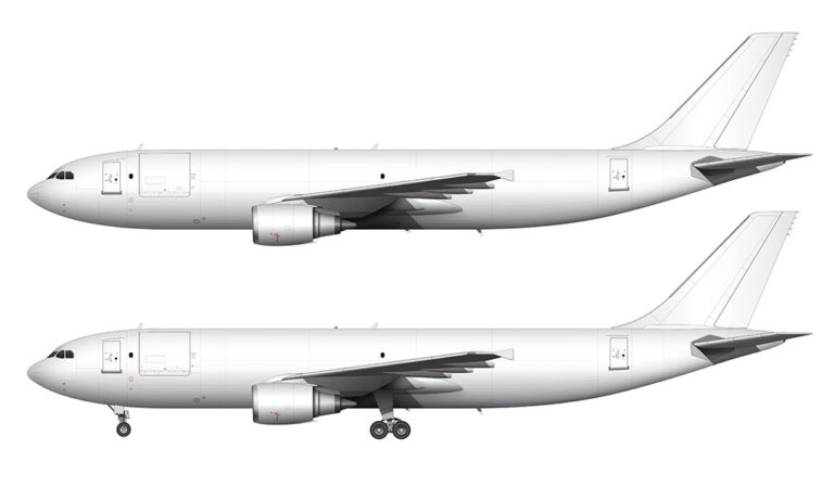 Airbus A300-600 (and A300-600F) blank illustration templates – Norebbo